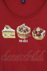 画像2: PINK HOUSE / スウィーツプリントTシャツ  アカ O-26-06-18-087-LO-TS-IG-OS (2)