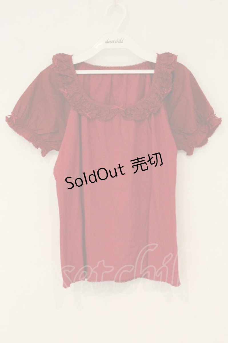 画像1: PINK HOUSE / ローンパフスリーブTシャツ  アカ O-26-06-18-088-LO-TS-IG-OS (1)