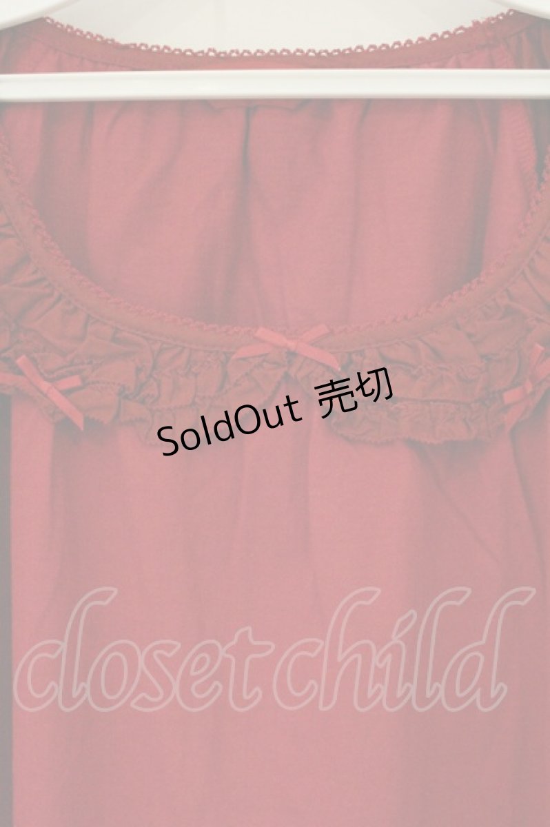 画像2: PINK HOUSE / ローンパフスリーブTシャツ  アカ O-26-06-18-088-LO-TS-IG-OS (2)