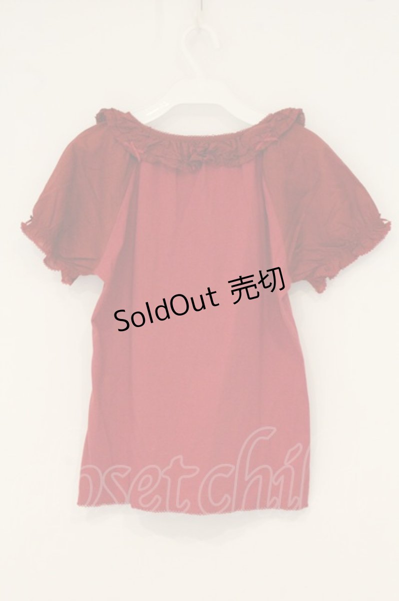 画像4: PINK HOUSE / ローンパフスリーブTシャツ  アカ O-26-06-18-088-LO-TS-IG-OS (4)