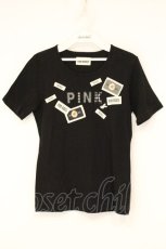 画像1: PINK HOUSE / うさぎネームパッチTシャツ 3(M) クロ O-26-06-18-090-LO-TS-IG-OS (1)