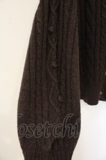 画像3: Maison de FLEUR Petite Robe canone / カヌレをつまむカーディガン F ダークブラウン O-26-06-18-008-LO-TO-IG-OS (3)
