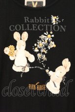 画像2: PINK HOUSE / うさぎプリントTシャツ 3(M) クロ O-26-06-18-091-LO-TS-IG-OS (2)