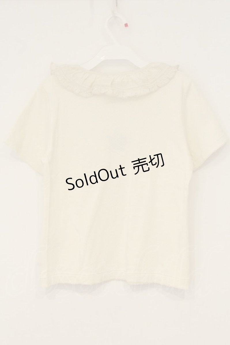 画像4: PINK HOUSE / いちご刺繍フリル襟Tシャツ 3(M) オフシロ O-26-06-18-092-LO-TS-IG-OS (4)