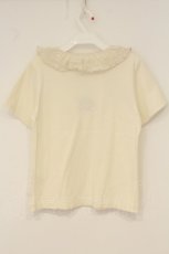 画像4: PINK HOUSE / いちご刺繍フリル襟Tシャツ 3(M) オフシロ O-26-06-18-092-LO-TS-IG-OS (4)