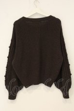 画像4: Maison de FLEUR Petite Robe canone / カヌレをつまむカーディガン F ダークブラウン O-26-06-18-008-LO-TO-IG-OS (4)