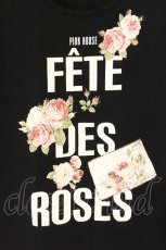 画像2: PINK HOUSE / 薔薇祭りプリントTシャツ 4(L) クロ O-26-06-18-095-LO-TS-IG-OS (2)