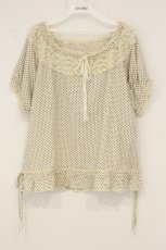 画像1: Toi et Bonbon / レース配色ドットプルオーバー  アイボリー O-26-06-18-002-LO-TO-IG-OS (1)