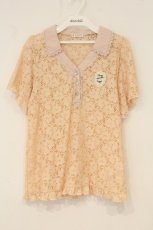 画像1: axes femme / 総レース開襟トップス M ピンク O-26-06-18-021-AX-TO-IG-OS (1)