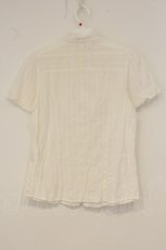 画像3: axes femme / フリルレースヨークブラウス M オフシロ O-26-06-18-022-AX-BL-IG-OS (3)