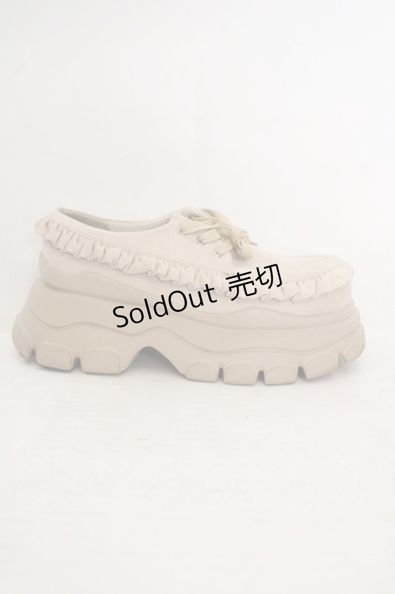 画像7: merry jenny / Sugary frill Loafer　ローファー L ベージュ O-26-06-19-051-LO-SH-OW-ZT773 (7)