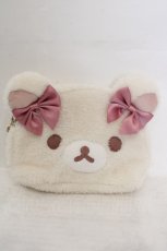 画像1: Maison de FLEUR / コリラックマポーチ  シロ O-26-06-19-056-LO-ZA-OW-OS (1)