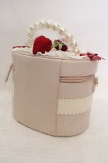 画像2: Maison de FLEUR / ケーキ型パールハンドルバッグ  ピンク O-26-06-19-065-LO-BG-OW-OS (2)