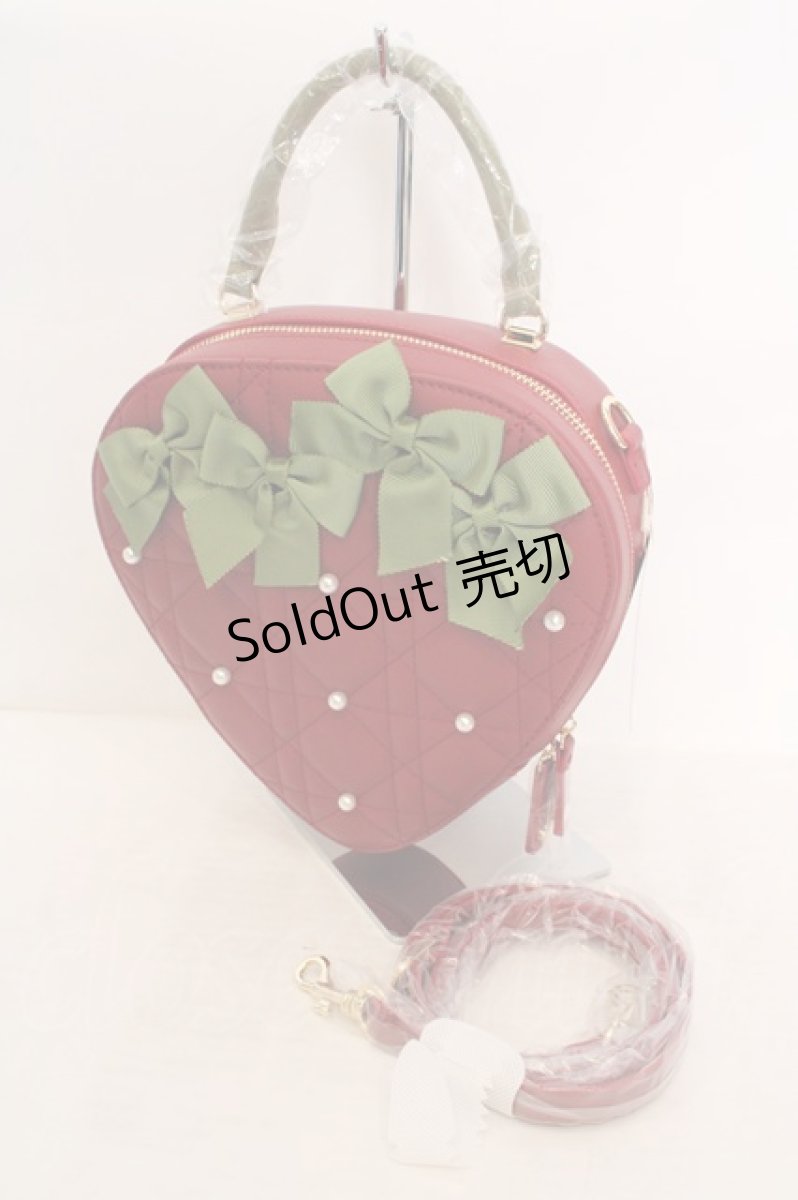 画像1: Maison de FLEUR / いちごショルダーバッグ  アカ O-26-06-19-068-LO-BG-OW-OS (1)