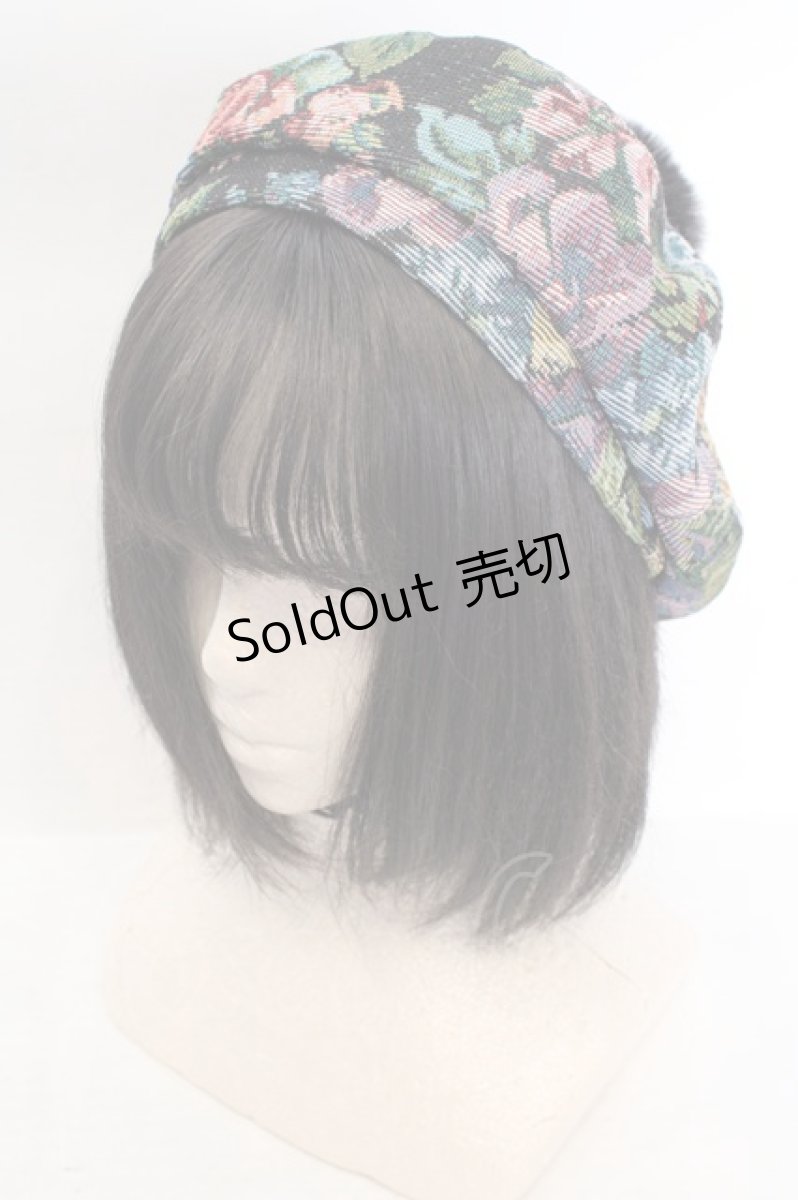 画像1: Kurumi Collaboration / KRM*ゴブランベレー ノエル・ド・メモワール　ベレー帽  クロ O-26-06-19-012-LO-AC-IG-OS (1)