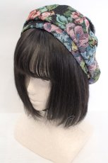 画像1: Kurumi Collaboration / KRM*ゴブランベレー ノエル・ド・メモワール　ベレー帽  クロ O-26-06-19-012-LO-AC-IG-OS (1)