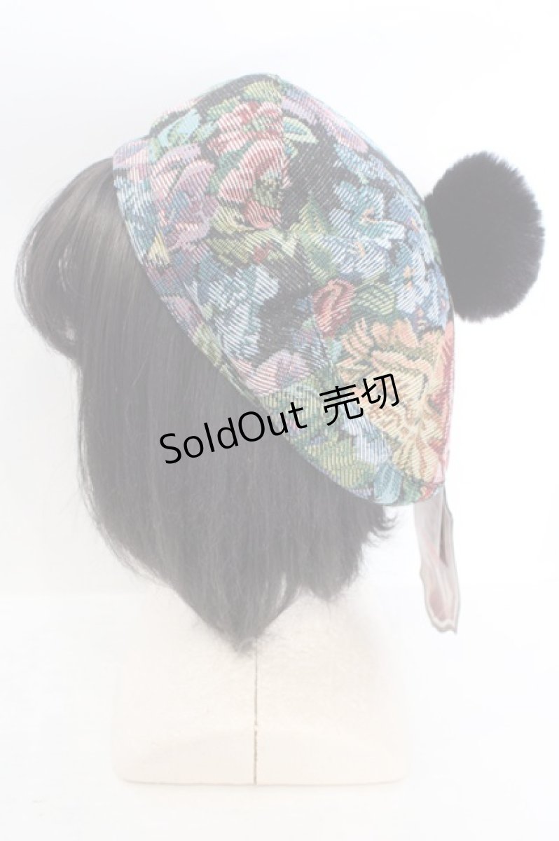 画像2: Kurumi Collaboration / KRM*ゴブランベレー ノエル・ド・メモワール　ベレー帽  クロ O-26-06-19-012-LO-AC-IG-OS (2)