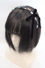 画像1: Angelic Pretty / Crystal Jewelカチューシャ  クロ O-26-06-19-015-AP-AC-IG-OS (1)