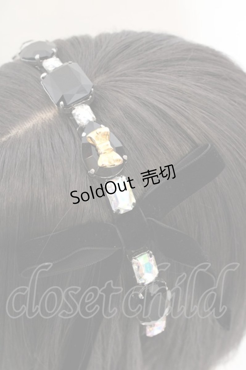 画像2: Angelic Pretty / Crystal Jewelカチューシャ  クロ O-26-06-19-015-AP-AC-IG-OS (2)