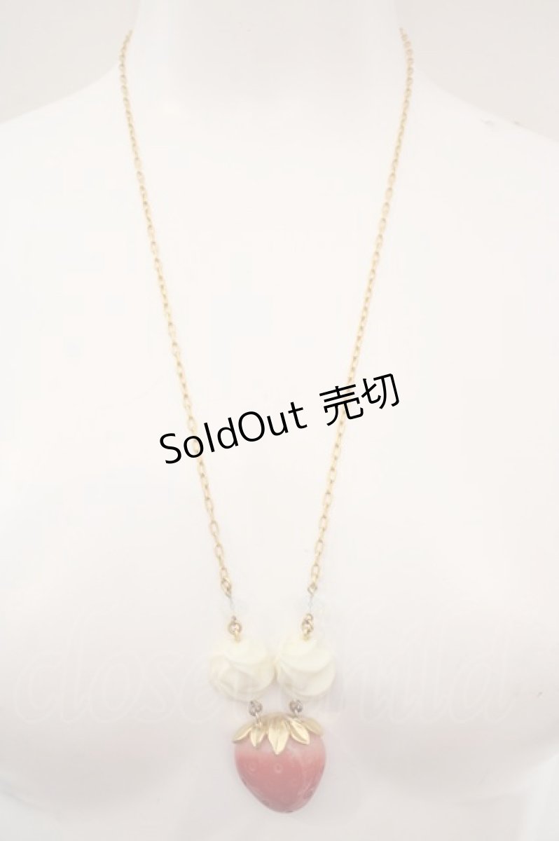 画像2: Leur Getter / ホイップ＆ストロベリーネックレス  アカ×オフシロ×ゴールド O-26-06-19-002-LU-AC-IG-OS (2)