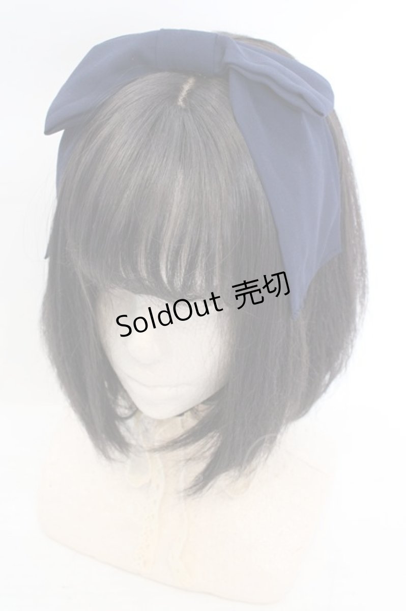 画像1: PASTEQIDOR / リメイクヘッドドレス  ネイビー O-26-06-19-017-LO-AC-IG-OS (1)