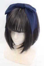 画像1: PASTEQIDOR / リメイクヘッドドレス  ネイビー O-26-06-19-017-LO-AC-IG-OS (1)