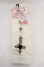 画像1: virally / 星名桜子/ECHSOVKバラクロス 23-25cm アイボリー×クロ O-26-06-19-023-LO-ZA-OW-OS (1)