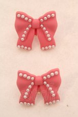 画像1: m petit by misako / AMPLリボンモチーフイヤリング  ピンク O-26-06-19-044-LO-AC-IG-OS (1)