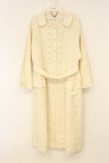 画像1: Jane Marple Dans Le Salon / Herringbone peasant coat onepiece（ヘリンボーンペザントコートワピース） M アイボリー O-26-06-20-032-JM-OP-IG-OS (1)