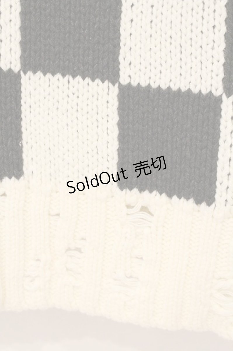 画像3: Candy Stripper / CHECKER KNIT　ベスト 2 ブラック×ホワイト O-26-06-20-036-PU-TO-OW-OS (3)
