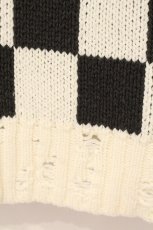 画像3: Candy Stripper / CHECKER KNIT　ベスト 2 ブラック×ホワイト O-26-06-20-036-PU-TO-OW-OS (3)