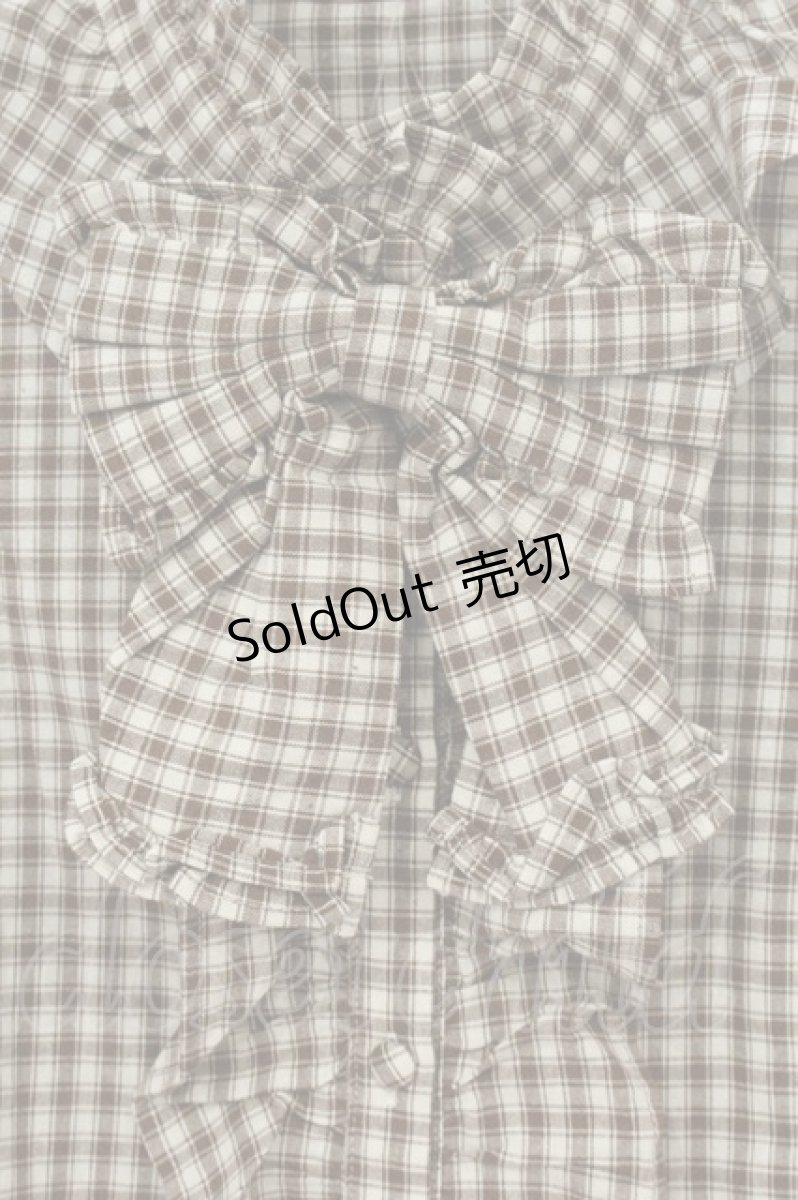 画像2: axes femme kawaii / チェック柄ブラウス M ブラウン O-26-06-20-045-AX-BL-OW-OS (2)