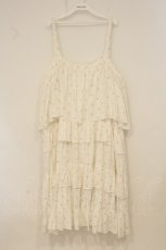 画像1: merry jenny / floralティアードティアードワンピース F シロ×ピンク O-26-06-20-047-LO-OP-OW-OS (1)
