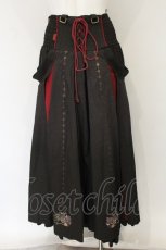 画像4: Ozz oneste / 春うらら・暁月袴スカート  ブラックｘレッド O-26-06-20-1040-OO-SK-YM-OS (4)