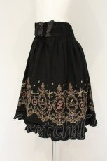 画像2: axes femme / カラー刺繍レースアップスカート M クロ O-26-06-20-1048-AX-SK-YM-OS (2)