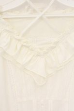 画像2: Ozz oneste / ホルターリボン姫袖フリルカットソー  ホワイト O-26-06-20-1007-OO-TO-YM-OS (2)