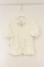 画像3: OZZ ANGELO / 薔薇刺繍ワイドブラウス  ホワイト O-26-06-20-1008-OO-BL-YM-OS (3)