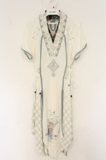 画像1: Ozz oneste / Tシャツワンピース  ホワイトｘグリーン O-26-06-20-1009-OO-OP-YM-OS (1)