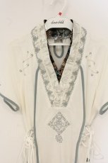 画像2: Ozz oneste / Tシャツワンピース  ホワイトｘグリーン O-26-06-20-1009-OO-OP-YM-OS (2)