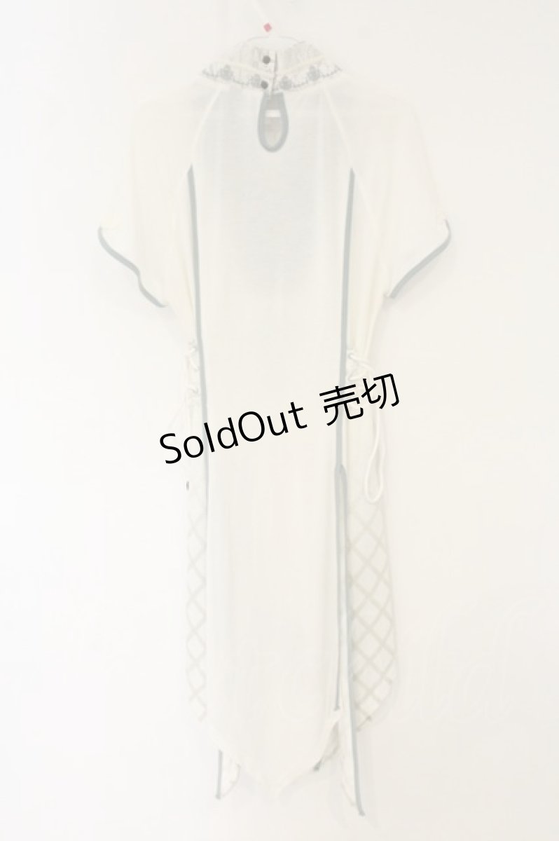 画像4: Ozz oneste / Tシャツワンピース  ホワイトｘグリーン O-26-06-20-1009-OO-OP-YM-OS (4)
