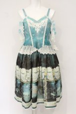 画像1: ALICE and the PIRATES / Swan lake〜泡沫の涙〜柄バレリーナジャンパースカート  グリーン O-26-06-20-1021-PA-OP-YM-OS (1)