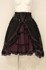 画像1: Ozz oneste / Celebration of Rose ロココスカート  ブラック×パープル O-26-06-20-058-OO-SK-IG-OS (1)