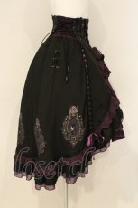 画像3: Ozz oneste / Celebration of Rose ロココスカート  ブラック×パープル O-26-06-20-058-OO-SK-IG-OS (3)