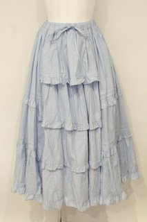 Chalmiere / クラシックコットンスカート M サックス O-26-06-20-059