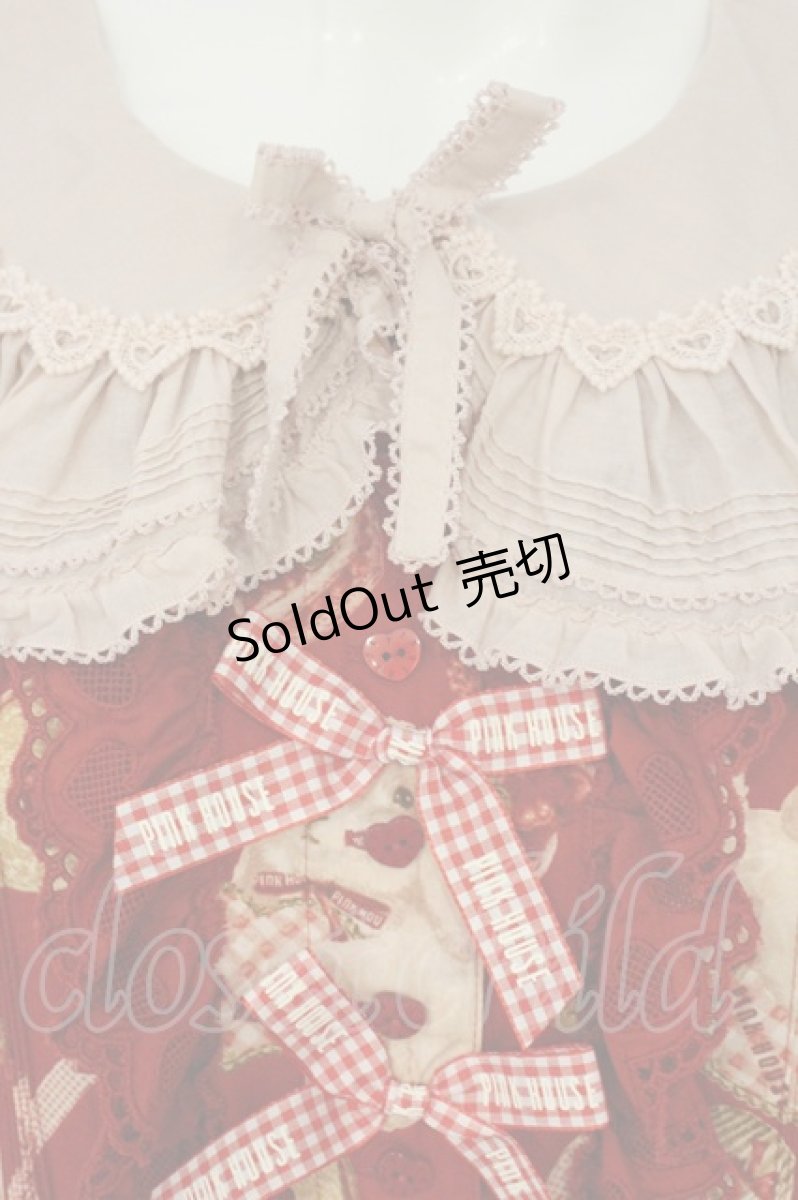 画像2: PINK HOUSE / sweets lop ear bunnyワンピース  アカ O-26-06-20-060-LO-OP-OW-OS (2)