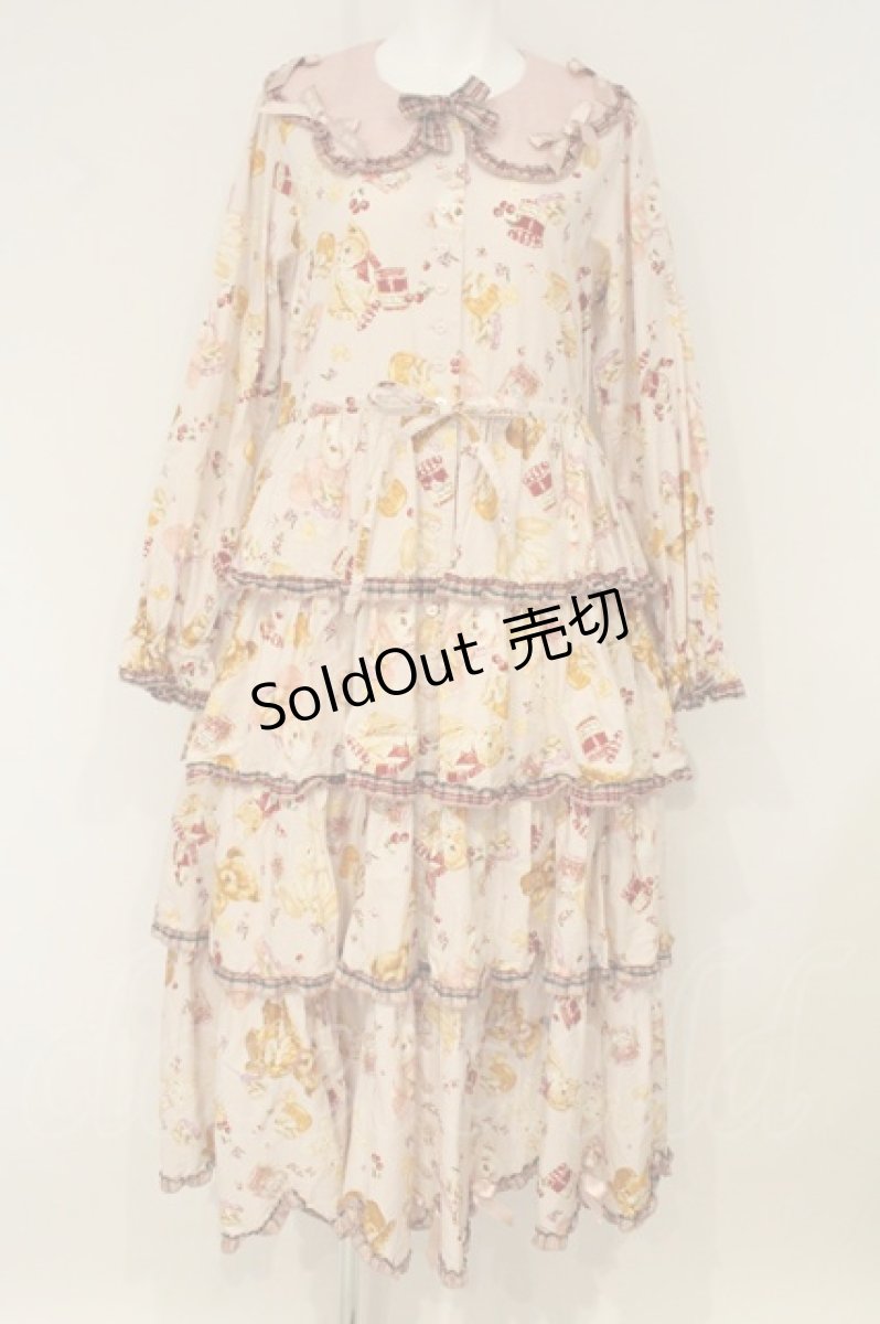 画像1: PINK HOUSE / Animal Happy Jamプリントワンピース  ピンク O-26-06-20-061-LO-OP-OW-OS (1)