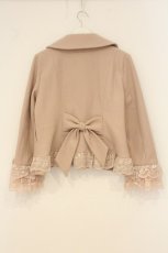 画像4: axes femme / 裾レースショートコート L ピンク O-26-06-20-068-AX-CO-IG-OS (4)