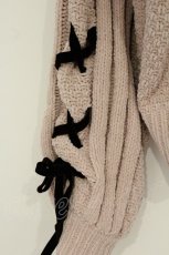 画像2: axes femme / レースアップニットカーディガン F ピンク O-26-06-20-069-AX-TO-IG-OS (2)