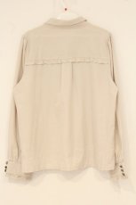 画像3: axes femme / リボンタイ付プチフリルブラウス L ベージュ×ブラウン O-26-06-20-071-AX-BL-IG-OS (3)