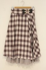 画像1: axes femme / ビッグチェックミディスカート F パープル系 O-26-06-20-072-AX-SK-IG-OS (1)